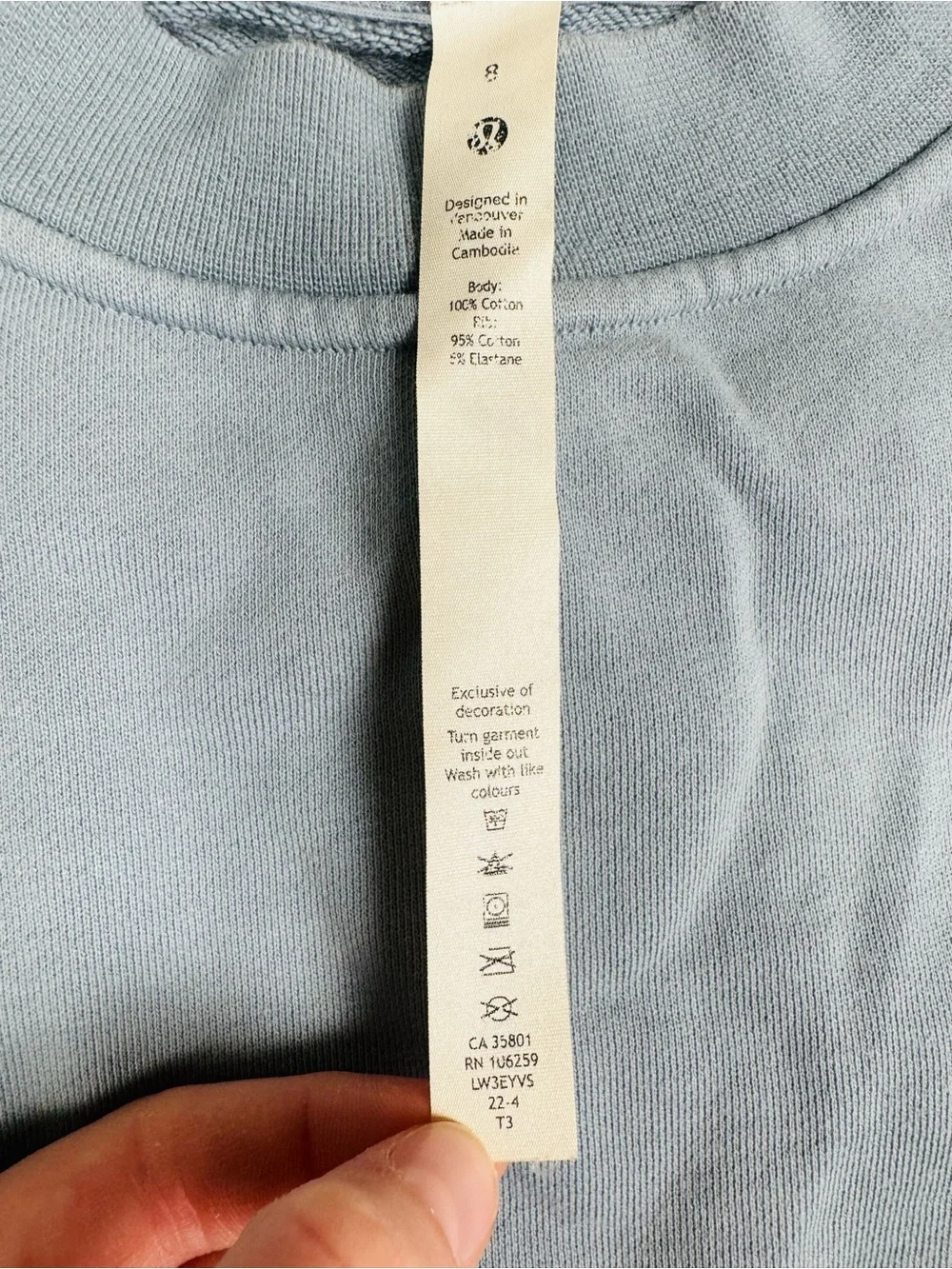 Lululemon Perfectly Oversized Crew *Graphic Chambray Women’s 8 Retail $108